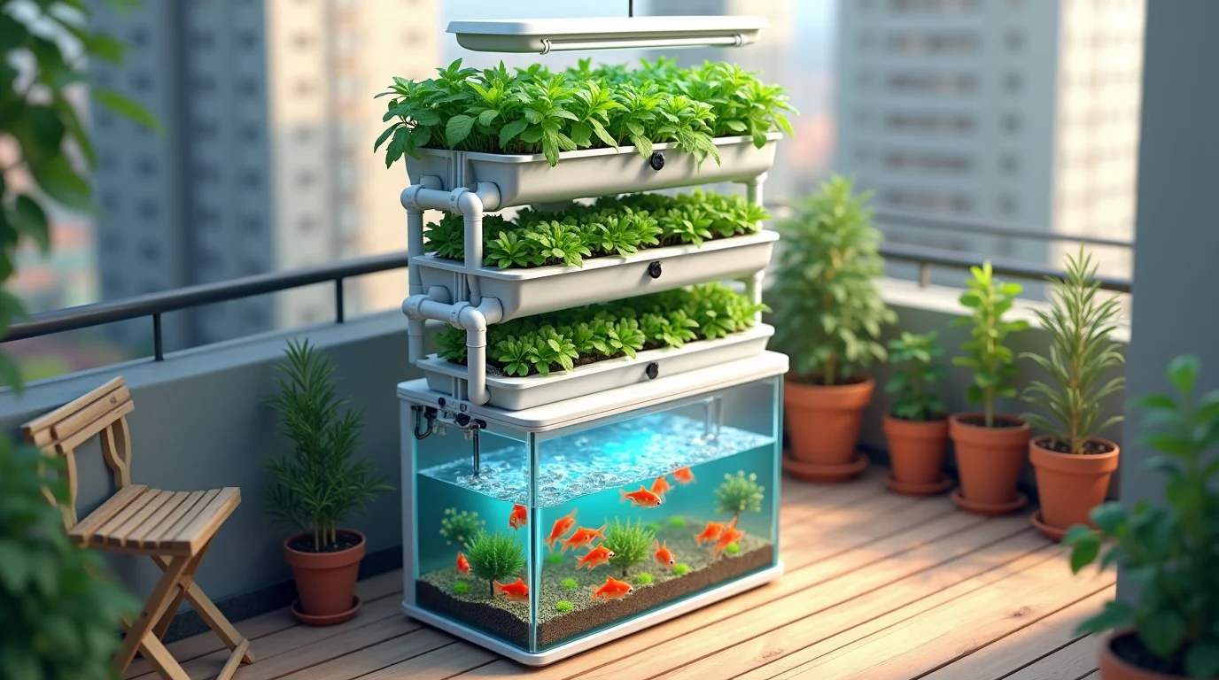 Aquaponia Compacta em Varanda: Monte um Sistema em 1m²